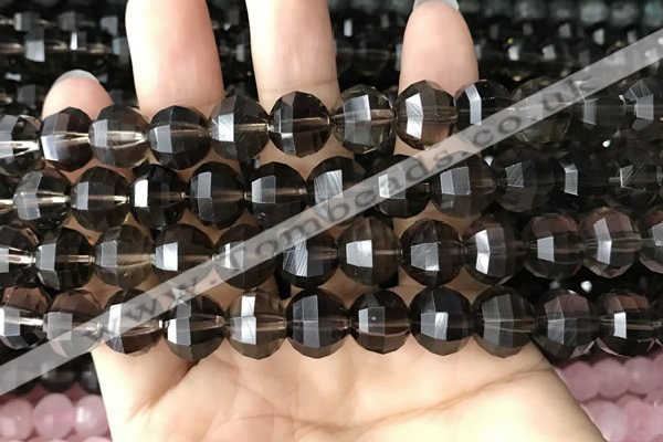 CME242 15.5 inches 10*11mm - 10*12mm pumpkin smoky quartz beads