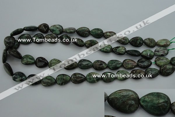 CME31 15.5 inches 12*16mm flat teardrop emerald gemstone beads