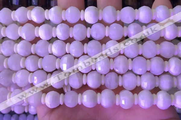 CME311 15.5 inches 8*10mm pumpkin white moonstone beads