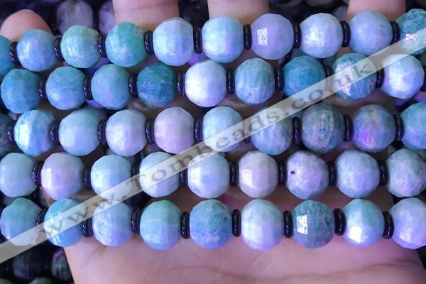 CME316 15.5 inches 8*10mm pumpkin amazonite gemstone beads