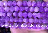 CME323 15.5 inches 9*11mm - 10*12mm pumpkin lavender amethyst beads