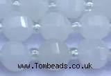 CME341 15 inches 8mm pumpkin blue chalcedony beads