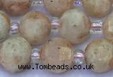 CME347 15 inches 8mm pumpkin sunstone beads