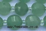 CME350 15 inches 8mm pumpkin green aventurine beads