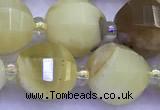 CME362 15 inches 10mm pumpkin yellow opal beads