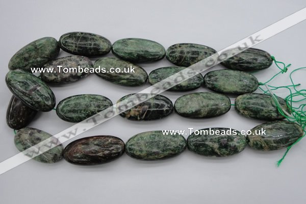 CME38 15.5 inches 20*40mm oval emerald gemstone beads