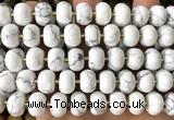 CME416 15 inches 8*12mm pumpkin white howlite turquoise beads