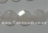 CME50 15.5 inches 15mm faceted coin rose quartz gemstone beads