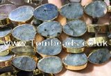 CME510 12 inches 18*28mm - 20*30mm flat teardrop labradorite beads