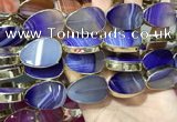 CME527 12 inches 18*28mm - 20*30mm flat teardrop banded agate beads