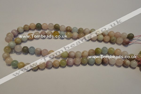 CMG04 15.5 inches 10mm round AB grade natural morganite beads