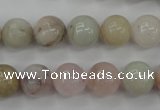 CMG114 15.5 inches 12mm round natural morganite beads wholesale