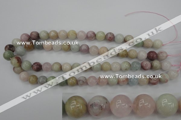 CMG114 15.5 inches 12mm round natural morganite beads wholesale