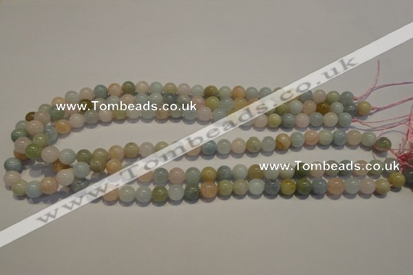 CMG12 15.5 inches 8mm round A grade natural morganite beads