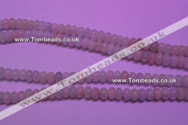 CMG131 15 inches 5*8mm rondelle natural morganite beads wholesale