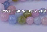 CMG149 15.5 inches 5mm - 14mm round natural morganite gemstone beads