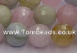 CMG213 15.5 inches 12mm faceted round morganite beads wholesale