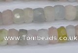 CMG216 15.5 inches 4*7mm faceted rondelle morganite beads