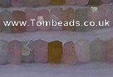 CMG220 15.5 inches 4*6mm faceted rondelle morganite beads