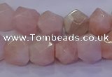 CMG225 15.5 inches 10*12mm - 12*14mm faceted nuggets morganite beads