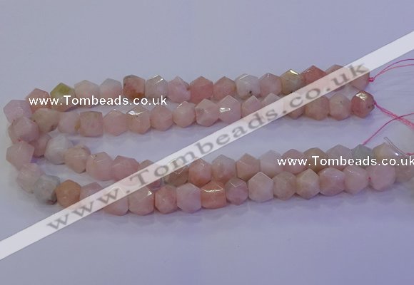 CMG225 15.5 inches 10*12mm - 12*14mm faceted nuggets morganite beads