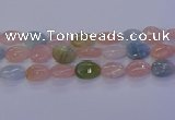 CMG234 15.5 inches 13*18mm flat teardrop morganite beads wholesale