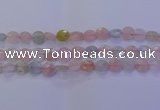 CMG253 15.5 inches 10mm faceted coin morganite beads