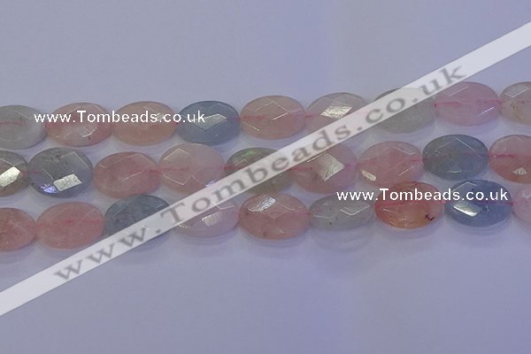 CMG269 15.5 inches 15*20mm faceted oval morganite beads