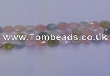 CMG271 15.5 inches 8*12mm faceted flat teardrop morganite beads