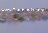 CMG273 15.5 inches 12*16mm faceted flat teardrop morganite beads