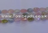 CMG274 15.5 inches 13*18mm faceted flat teardrop morganite beads