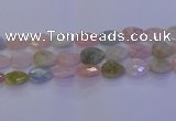 CMG275 15.5 inches 15*20mm faceted flat teardrop morganite beads