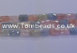 CMG280 15.5 inches 13*18mm faceted rectangle morganite beads