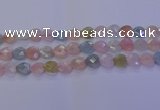 CMG283 15.5 inches 10*10mm faceted heart morganite beads