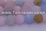 CMG302 15.5 inches 8mm round matte morganite beads wholesale