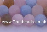 CMG303 15.5 inches 10mm round matte morganite beads wholesale