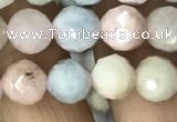 CMG322 15.5 inches 8mm faceted round morganite gemstone beads