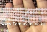 CMG335 15.5 inches 4mm round natural morganite beads