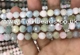 CMG346 15.5 inches 8mm faceted round morganite beads wholesale