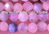 CMG396 15.5 inches 4mm faceted round morganite beads wholesale