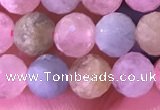 CMG397 15.5 inches 5mm faceted round morganite beads wholesale