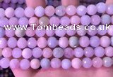 CMG398 15.5 inches 8mm faceted round morganite beads wholesale