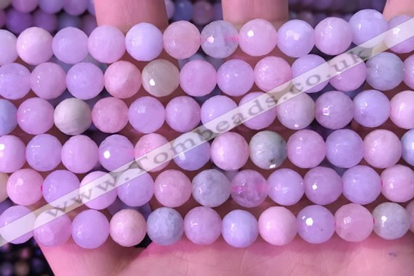 CMG398 15.5 inches 8mm faceted round morganite beads wholesale