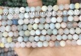 CMG402 15.5 inches 6mm round morganite beads wholesale