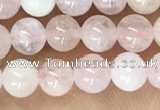 CMG408 15.5 inches 4mm round pink morganite beads wholesale