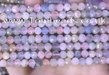 CMG415 15.5 inches 6mm faceted round morganite gemstone beads