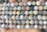 CMG421 15.5 inches 8mm round natural morganite gemstone beads