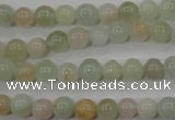 CMG51 15.5 inches 6mm round natural morganite beads wholesale