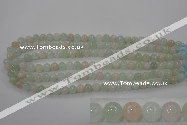 CMG52 15.5 inches 8mm round natural morganite beads wholesale