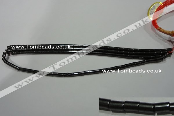 CMH102 15.5 inches 4*6mm tube magnetic hematite beads Wholesale